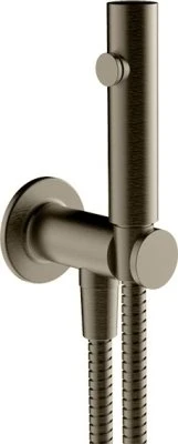 Gessi гигиенический душ, лейка, шланг 1250 мм, шланговое подсоединение -держатель лейки, цвет Warm Bronze Brushed PVD 58153.726