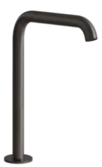 Gessi Flessa излив отдельностоящий, высота 230 мм, цвет Black Metal Brushed PVD 54093.707