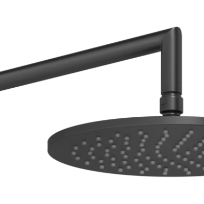 Gessi верхний душ ?250 мм, шарнирный с настенным держателем 358 мм, цвет Matte Black 63348.299