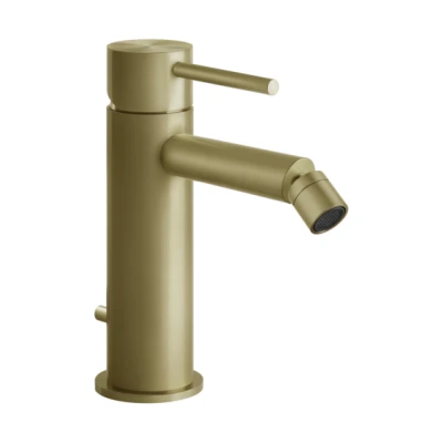 Gessi Flessa смеситель для биде однорычажный, донный клапан, соединительные шланги, цвет Brushed Brass PVD 54007.727
