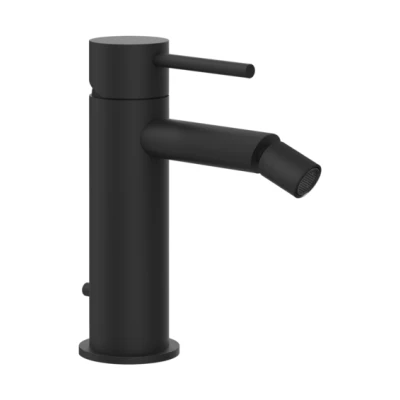 Gessi Flessa смеситель для биде однорычажный, донный клапан, соединительные шланги, цвет Matte Black 54007.299