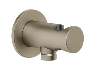 Gessi шланговое подсоединение со встроенным держателем лейки, цвет Finox Brushed Nickel 63461.149