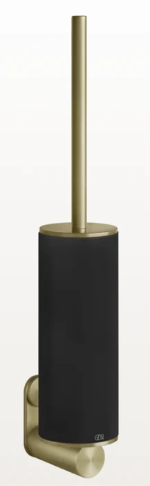 Gessi 316 ёршик настенный, колба чёрная, цвет Brushed Brass PVD 54720.727