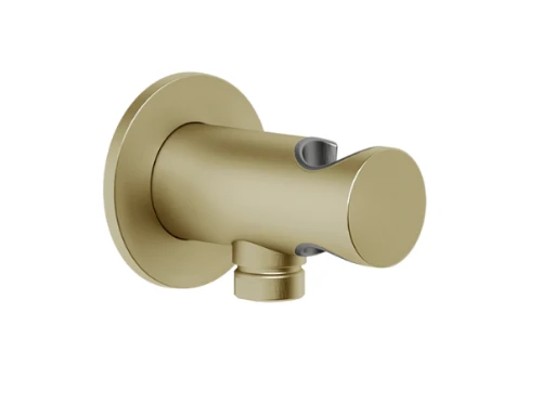 Gessi шланговое подсоединение со встроенным держателем лейки, цвет Brushed Brass PVD 63461.727