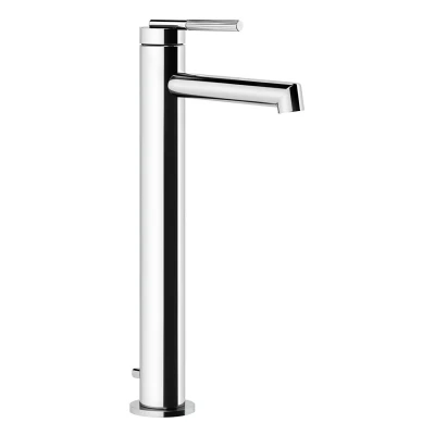 Gessi Ingranaggio смеситель для раковины высокий, короткий излив, донный клапан, соединительные шланги, цвет хром 63503.031