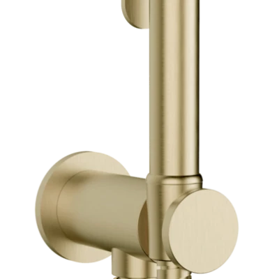 Gessi гигиенический душ, лейка, шланг 1250 мм, шланговое подсоединение -держатель лейки, цвет Brushed Brass PVD 14331.727