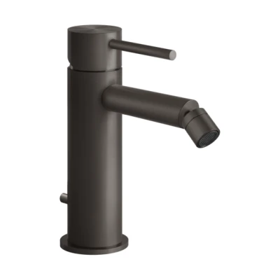 Gessi Flessa смеситель для биде однорычажный, донный клапан, соединительные шланги, цвет Black Metal Brushed PVD 54007.707