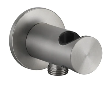 Gessi Bath-Shower 316 шланговое подсоединение с держателем душевой лейки, цвет Steel Brushed 54161.239
