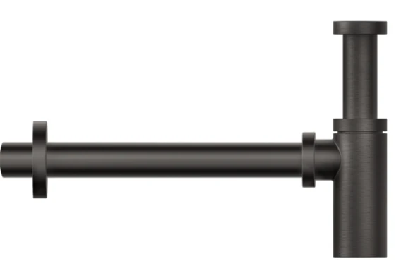 Gessi сифон 1/4”, цвет Black Metal Brushed PVD 01374.707