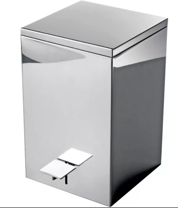 Мусорное ведро с педалью DECOR WALTHER CORNER 0614570 напольное с системой плавного опускания крышки цвет сталь полированная 0614570