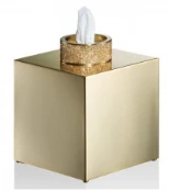 Диспенсер для салфеток DECOR WALTHER ROCKS 0934482 настольный цвет золото матовое 0934482
