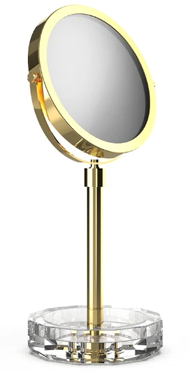 Косметическое зеркало DECOR WALTHER KRISTALL 0941856 настольное цвет золото кристальный 0941856