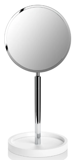 Косметическое зеркало DECOR WALTHER STONE 0972454 настольное цвет белый матовый хром 0972454