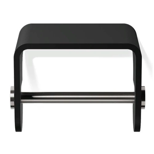Держатель туалетной бумаги DECOR WALTHER STONE 0974565 подвесной цвет сталь матовая черный матовый 0974565