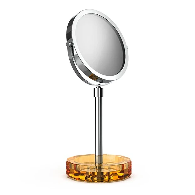 Косметическое зеркало DECOR WALTHER KRISTALL 0941781 настольное цвет хром янтарь 0941781
