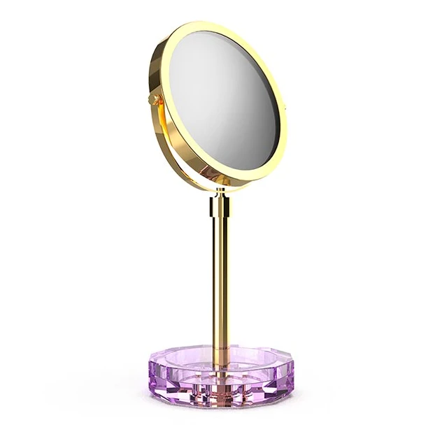 Косметическое зеркало DECOR WALTHER KRISTALL 0941880 настольное цвет золото фиолетовый 0941880
