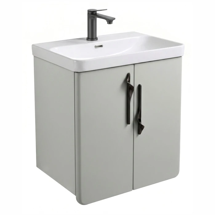 60 Тумба "Клауди 60" №5 (ум. Мирра 600) подвесная, цвет Платина серый EG010727