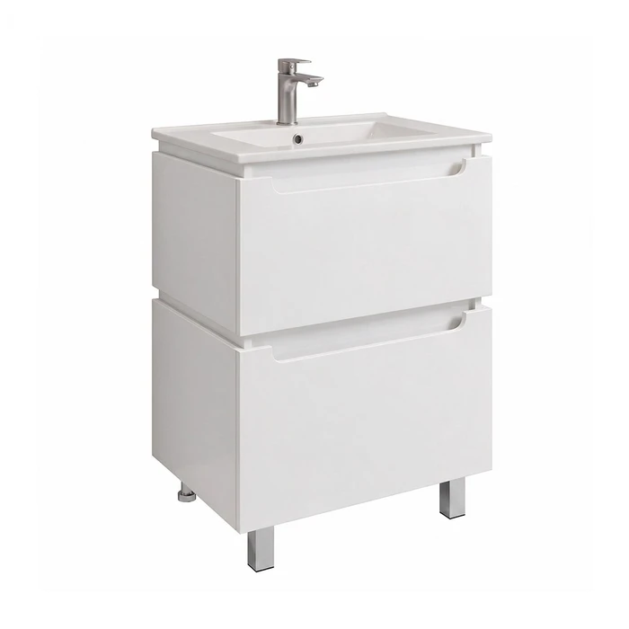 60 Тумба "Веста 60" (ум. COMO 600), цвет белый глянец, Pur-клей EG010599