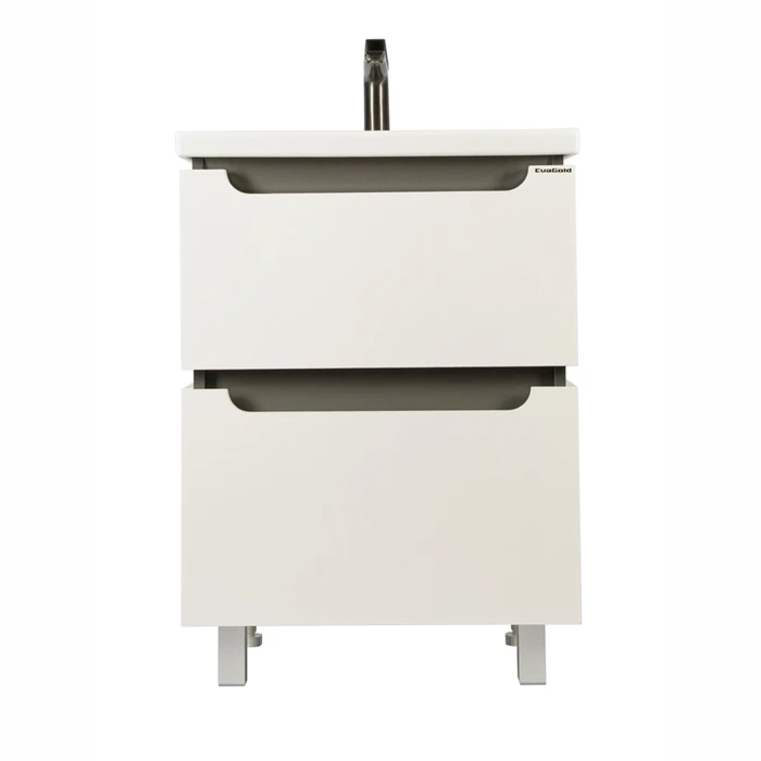 60 Тумба "Веста 60" (ум. COMO 600), цвет белый/графит, Pur-клей EG010598