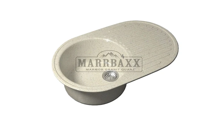 Мойка композит. MARRB.НАОМИ Z11Q2 овал,бежевая,725x455x185 без сифона Z011Q002