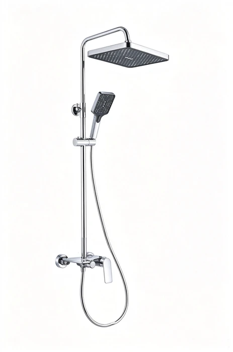 Душевая стойка со смесителем Террано, хром, EvaGold EG400100