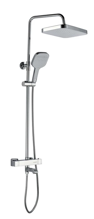 Congo FS03C-PVD Душевая стойка (150 см) со смесителем латунь, хром с терморегуляцией EvaGold EG400044