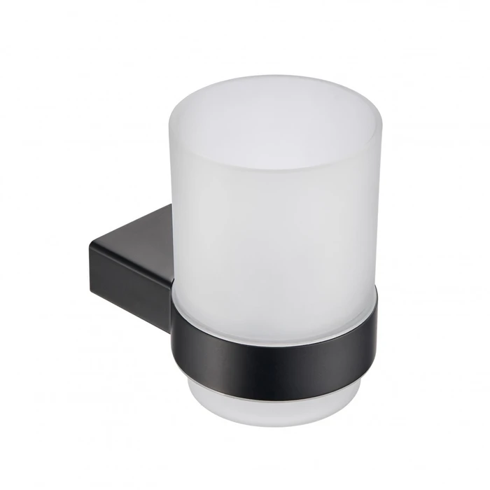 Держатель со стаканом MILACIO Ultra ,MCU.961.MB, настенный, чёрный матовый MCU.961.MB