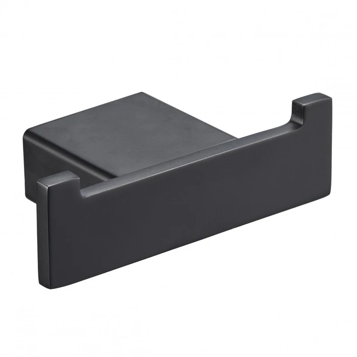 Крючок для полотенца MILACIO Ultra, MCU.950.MB, двойной, чёрный матовый MCU.950.MB