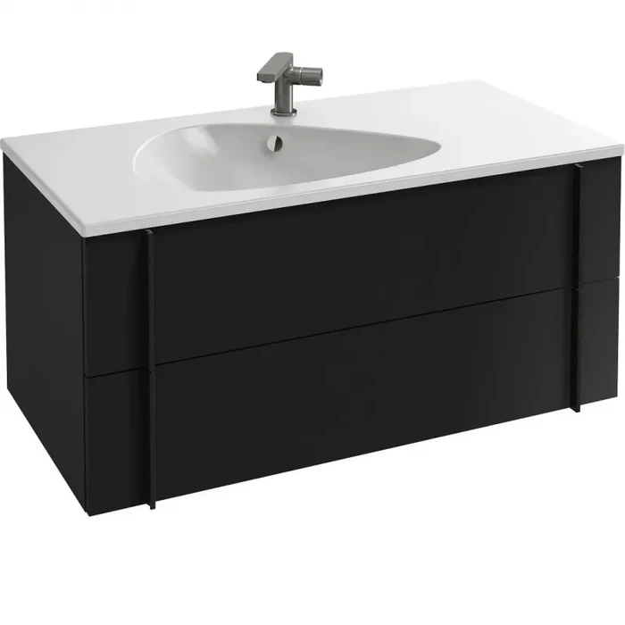Тумба под раковину Jacob Delafon Nouvelle Vague 100 см, EB3032-S14, цвет - черный сатин EB3032-S14