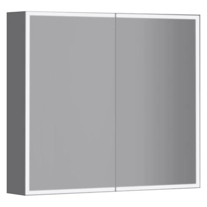 Зеркальный шкаф Jacob Delafon Parallel EB2292-NF, 80 см, LED подсветка, инфракрасный выключатель, цвет белый EB2292-NF