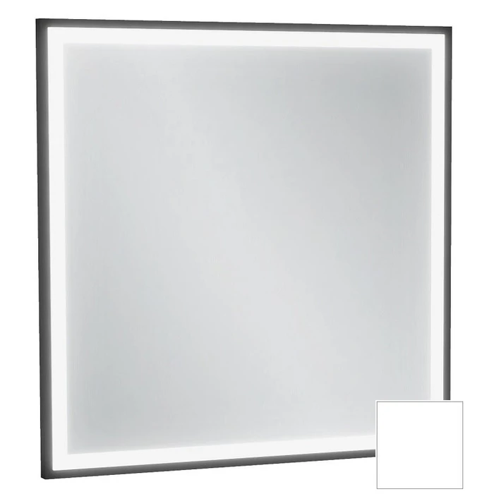 Зеркало Jacob Delafon Allure EB1433-F30, 60 х 60 см, с подсветкой, бесконтактным выключателем, лакированная рама белый сатин EB1433-F30