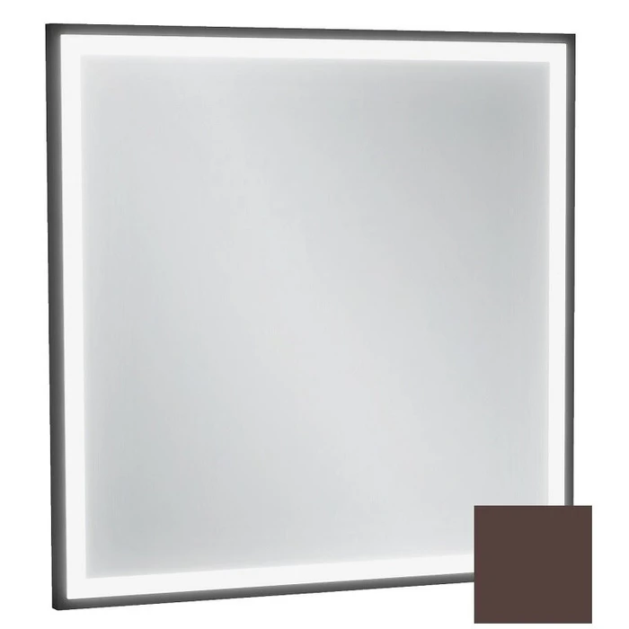 Зеркало Jacob Delafon Allure EB1433-F32, 60 х 60 см, с подсветкой, бесконтактным выключателем, лакированная рама ледяной коричневый сатин EB1433-F32