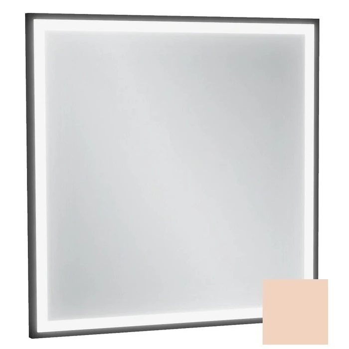 Зеркало Jacob Delafon Allure EB1433-S09, 60 х 60 см, с подсветкой, бесконтактным выключателем, лакированная рама телесный сатин EB1433-S09