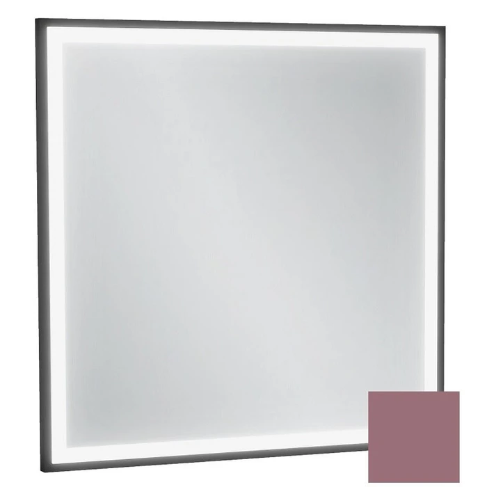 Зеркало Jacob Delafon Allure EB1433-S37, 60 х 60 см, с подсветкой, бесконтактным выключателем, лакированная рама нежно-розовый сатин EB1433-S37