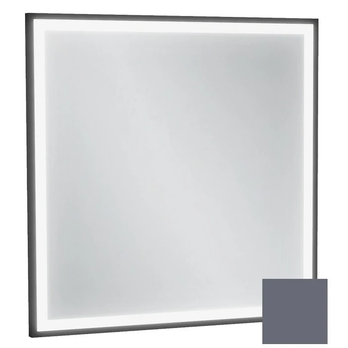 Зеркало Jacob Delafon Allure EB1433-S40, 60 х 60 см, с подсветкой, бесконтактным выключателем, лакированная рама насыщенный серый сатин EB1433-S40