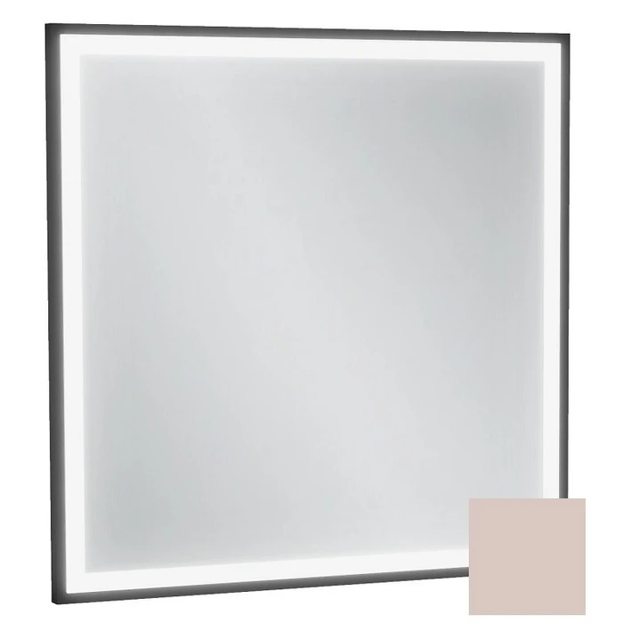 Зеркало Jacob Delafon Allure EB1433-S42, 60 х 60 см, с подсветкой, бесконтактным выключателем, лакированная рама пыльная роза сатин EB1433-S42