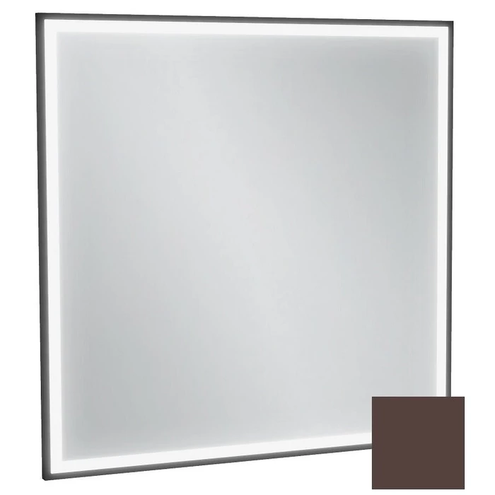 Зеркало Jacob Delafon Allure EB1435-F32, 80 х 80 см, с подсветкой, бесконтактным выключателем,лакированная рама ледяной коричневый сатин EB1435-F32