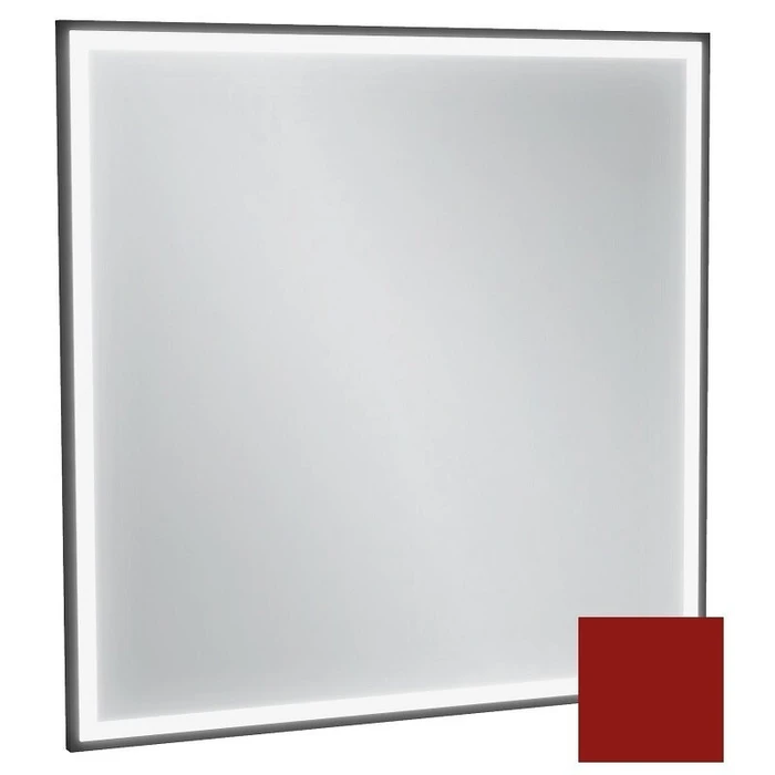 Зеркало Jacob Delafon Allure EB1435-S08, 80 х 80 см, с подсветкой, бесконтактным выключателем,лакированная рама темно-красный сатин EB1435-S08
