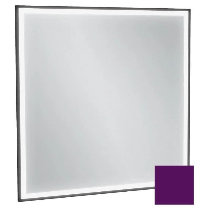 Зеркало Jacob Delafon Allure EB1435-S20, 80 х 80 см, с подсветкой, бесконтактным выключателем, лакированная рама сливовый сатин EB1435-S20
