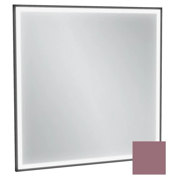 Зеркало Jacob Delafon Allure EB1435-S37, 80 х 80 см, с подсветкой, бесконтактным выключателем, лакированная рама нежно-розовый сатин EB1435-S37