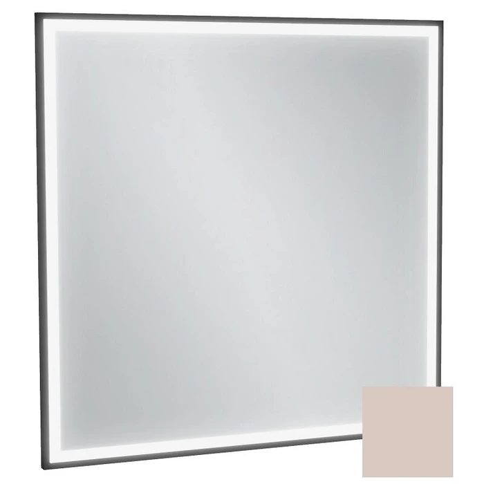 Зеркало Jacob Delafon Allure EB1435-S42, 80 х 80 см, с подсветкой, бесконтактным выключателем, лакированная рама пыльная роза сатин EB1435-S42