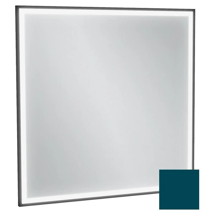 Зеркало Jacob Delafon Allure EB1435-S47, 80 х 80 см, с подсветкой, бесконтактным выключателем, лакированная рама сине-зеленый сатин EB1435-S47