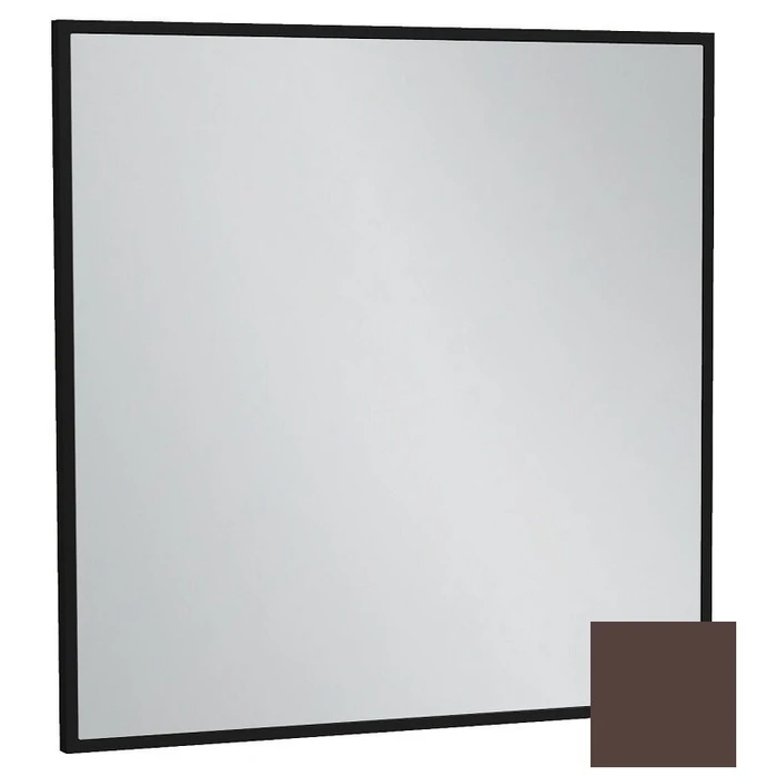Зеркало Jacob Delafon Silhouette EB1423-F32, 60 х 60 см, лакированная рама ледяной коричневый сатин EB1423-F32