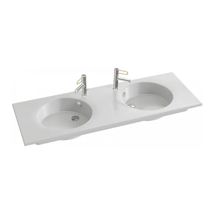 Раковина Jacob Delafon Odeon Rive Gauche EXAS112-00, 140 см, белая EXAS112-00