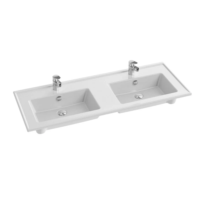 Раковина двойная подвесная Jacob Delafon Tolbiac EXBQ112-Z-00, 121 х 46 см, цвет белый EXBQ112-Z-00