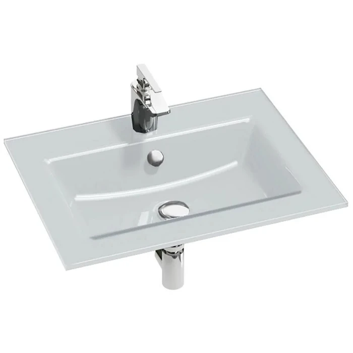 Раковина стеклянная Jacob Delafon Vox EB2105-DD1, 60 х 45 см, белая глянцевая EB2105-DD1