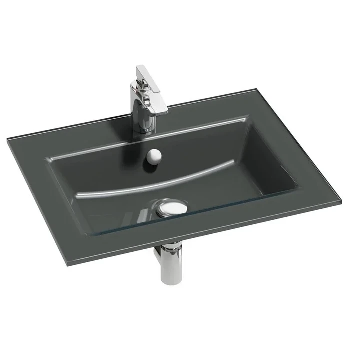 Раковина стеклянная Jacob Delafon Vox EB2105-DD2, 60 х 45 см, серая глянцевая EB2105-DD2
