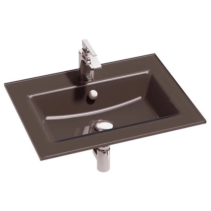 Раковина стеклянная Jacob Delafon Vox EB2105-DD4, 60 х 45 см, коричневая глянцевая EB2105-DD4