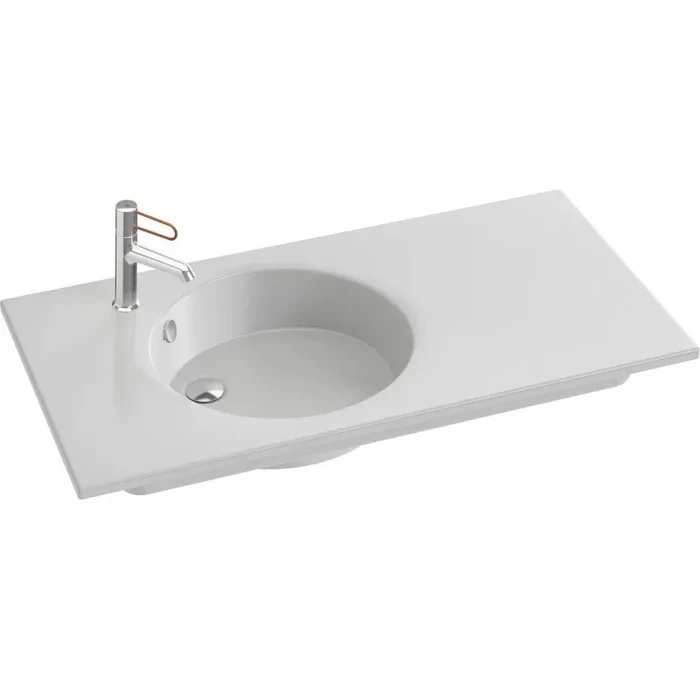 Раковина-столешница Jacob Delafon Odeon Rive Gauche EXAU112-00, 100 см, белая EXAU112-00
