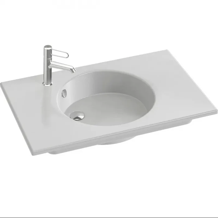 Раковина-столешница Jacob Delafon Odeon Rive Gauche EXAW112-00, 80 см, с полированной нижней поверхностью, белая EXAW112-00